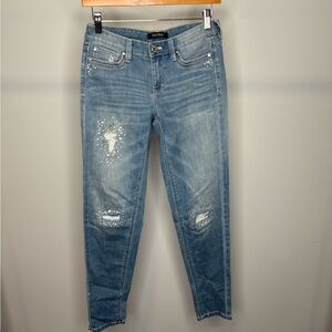 White House Black Market Jeans Rhinestone Accents